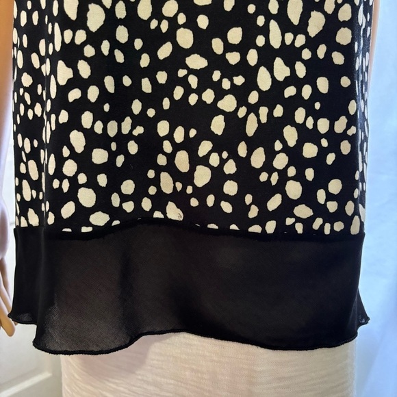 AVA JAMES Black and White Polka Dot Blouse - Picture 2 of 6